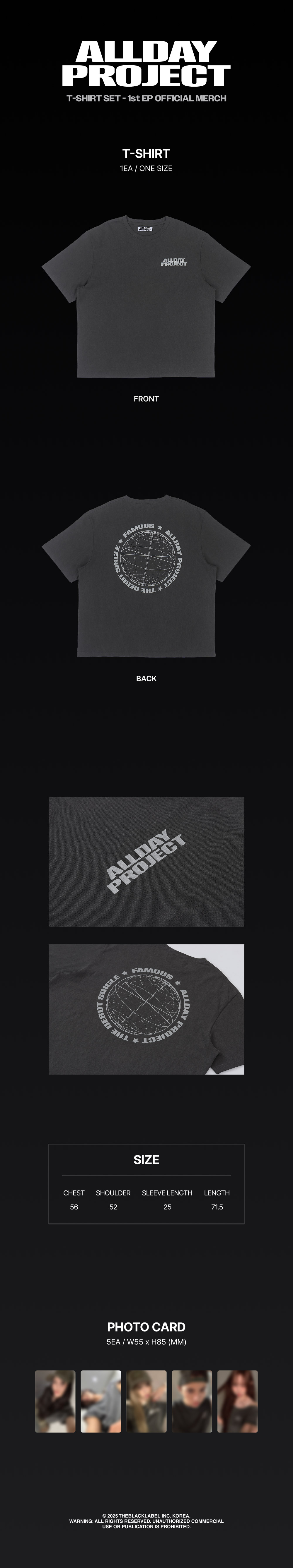 ALLDAY PROJECT 1st EP OFFICIAL MERCH Goods - T-SHIRT SET kpoptown.com